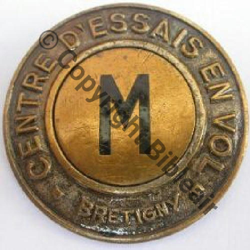 BRETIGNY NH CEV Badge M  AB.P Eping Dos lisse 42mm 1946 Sc.lamourelle 17Eur(x2)